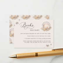 Little Pearl Baby Shower Book Request Enclosure