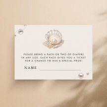 Little Pearl Baby Shower Diaper Raffle Enclosure