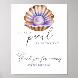 Little Pearl Baby shower - Thank you for coming Poster