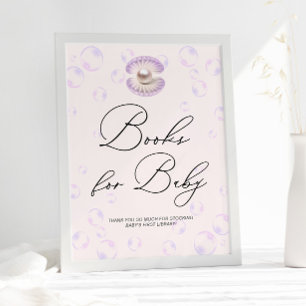 Little Pearl Books For Baby Baby Shower Poster