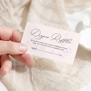 Little Pearl Diaper Raffle Ocean Baby Shower Enclosure Card