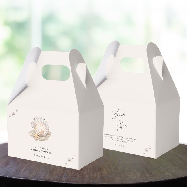 Little Pearl Ocean Beach Seashell Girl Baby Shower Favour Box (Creator Uploaded)