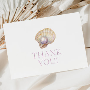 Little Pearl Oyster Baby Shower Thank You Card