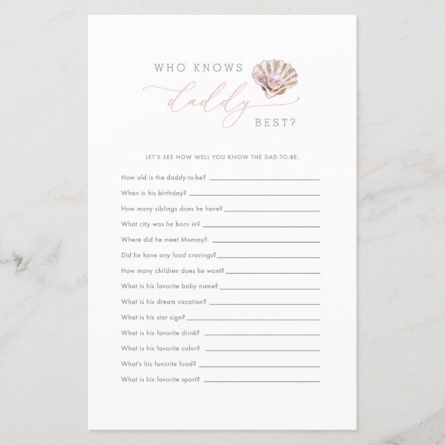 Little Pearl Under Sea Who Knows Daddy Best Game (Front)