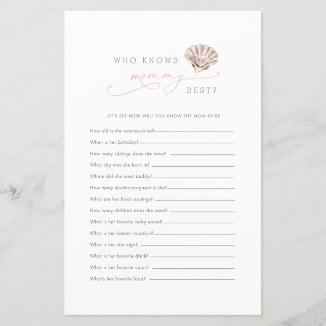 Little Pearl Under Sea Who Knows Mummy Best Game (Front)