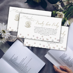Little Pearl Under the Sea Books for Baby Shower Enclosure Card