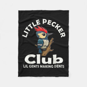 Little Pecker Club Front And Back  Fleece Blanket