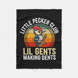 Little Pecker Club Lil Gents Making Dents Funny Fleece Blanket