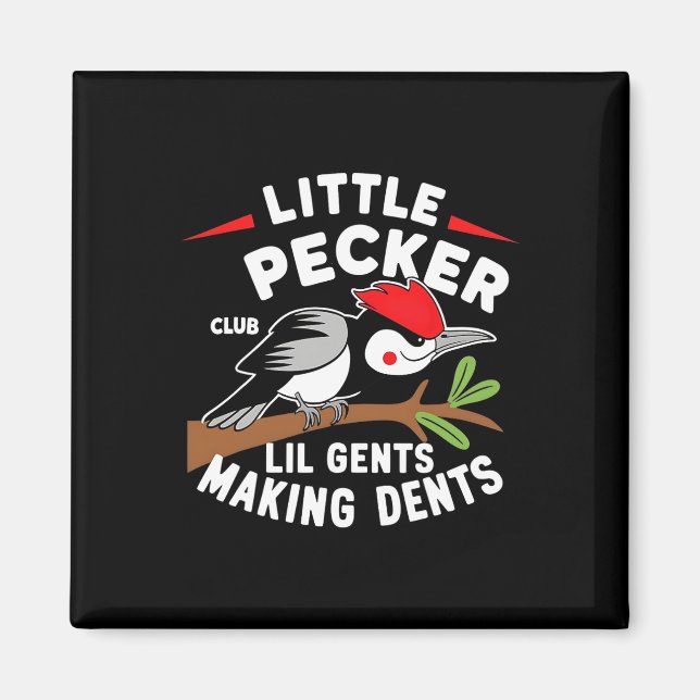 Little Pecker Club Lil Gents Making Dents Retro Wo Magnet (Front)