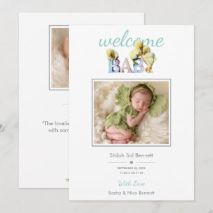 Little Peep & Co.   Welcome Baby Invitation