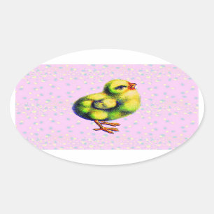 Little Peep's Easter Oval Sticker