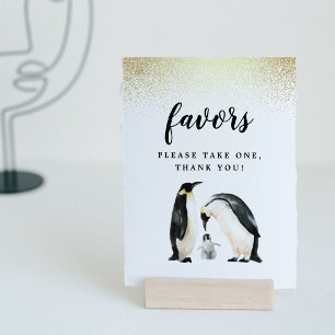 Little Penguin   Baby Shower Favours Poster