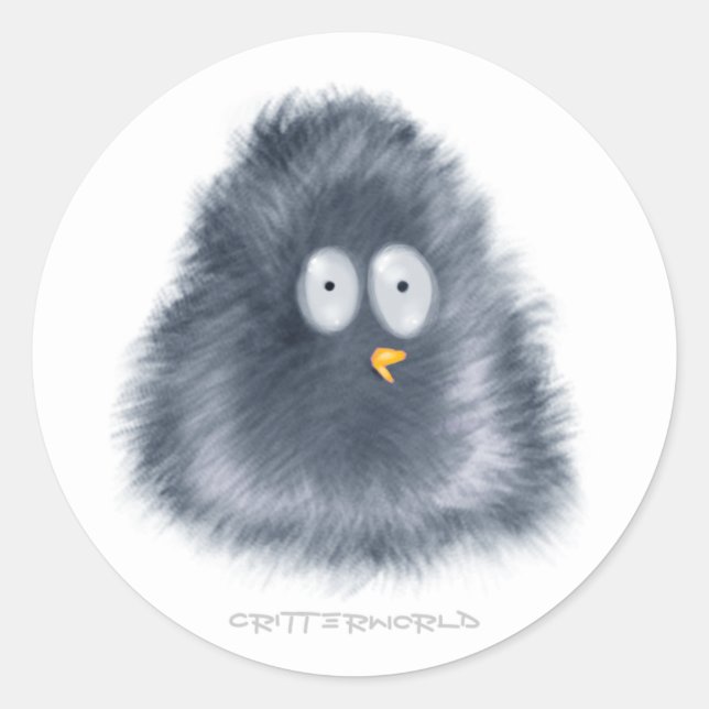 Little Penguin Critter Classic Round Sticker (Front)