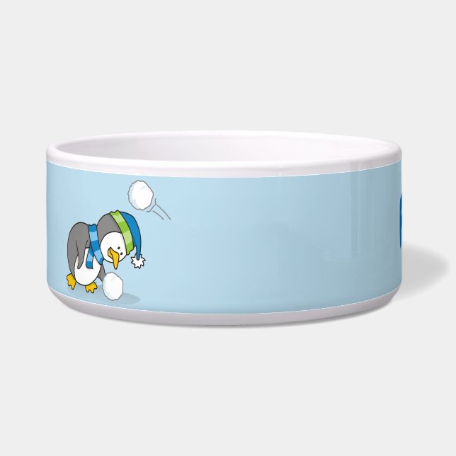 Little penguin getting a snow ball bowl (Left)