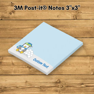 Little Penguin Sitting with Snowballs Post-it Notes