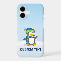Little Penguin Walking on Snow iPhone Case