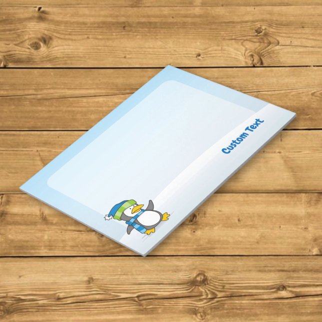Little penguin walking on snow notepad (Creator Uploaded)