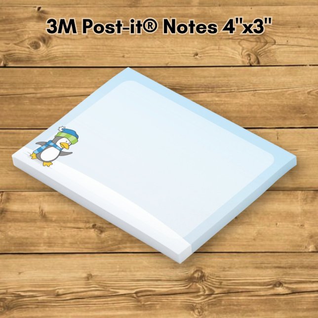 Little penguin walking on snow post-it notes (Creator Uploaded)