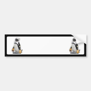 Little  Penguin Wearing Hockey Gear Bumper Sticker