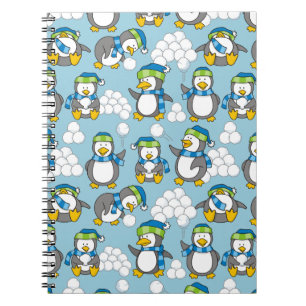 Little penguins background notebook