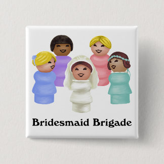 Little People - Bridesmaid Brigade 15 Cm Square Badge