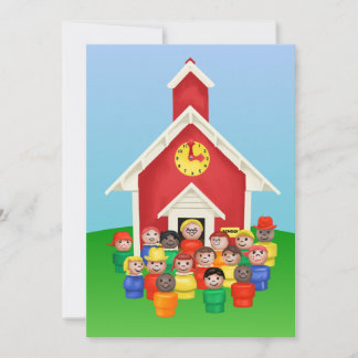 Little People Schoolhouse Holiday Card