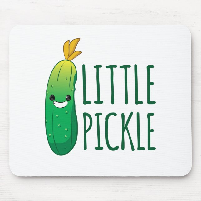 Little Pickle Cute Green Pickle Wearing Sunglasses Mouse Mat (Front)