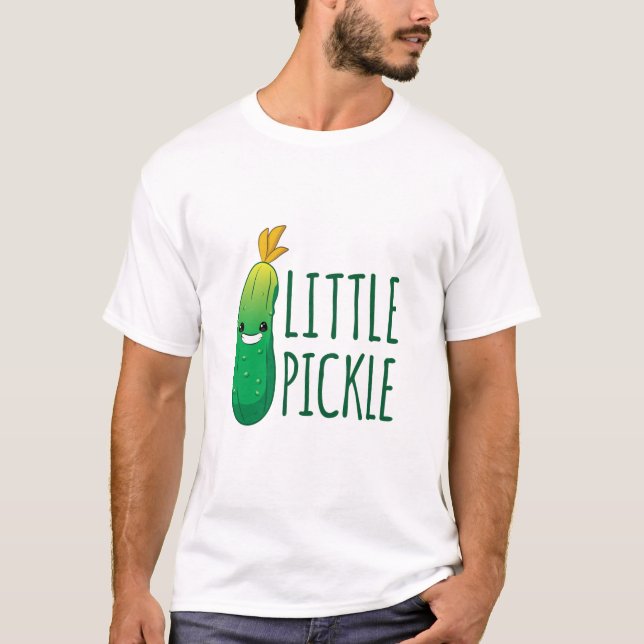 Little Pickle Cute Green Pickle Wearing Sunglasses T-Shirt (Front)