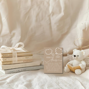 Little Piece of Heaven Beige Books For Baby Enclosure Card