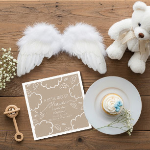 Little Piece of Heaven Beige Thank You Napkins