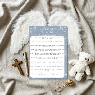 Little Piece of Heaven Blue Babies of the Bible Invitation
