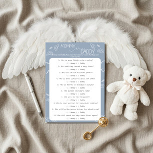 Little Piece of Heaven Blue Guess Who Game  Invitation