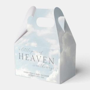 Little Piece of Heaven Clouds Baby Shower Gable Favour Box
