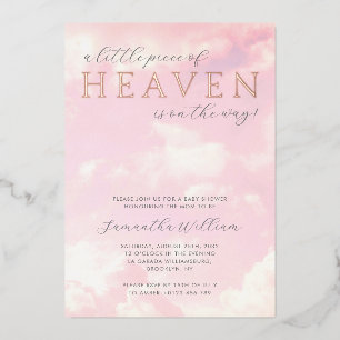 Little Piece of Heaven Clouds Girl Baby Shower