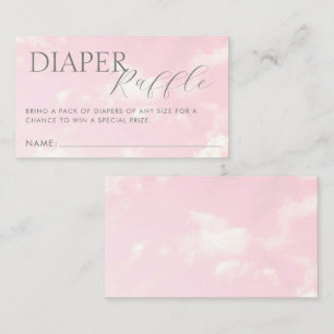 Little Piece of Heaven Diaper Raffle Baby Shower  Enclosure Card