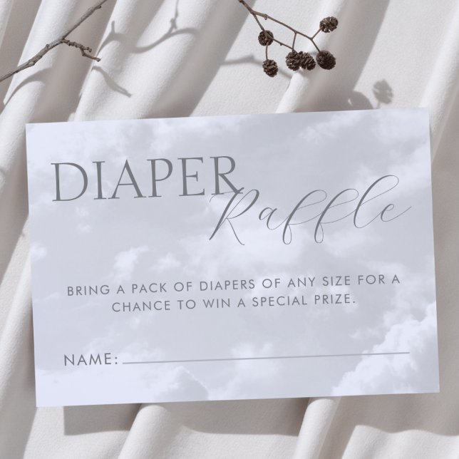 Little Piece of Heaven Diaper Raffle Baby Shower Enclosure Card (Creator Uploaded)
