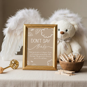Little Piece of Heaven  Don't Say Baby Game Beige  Invitation