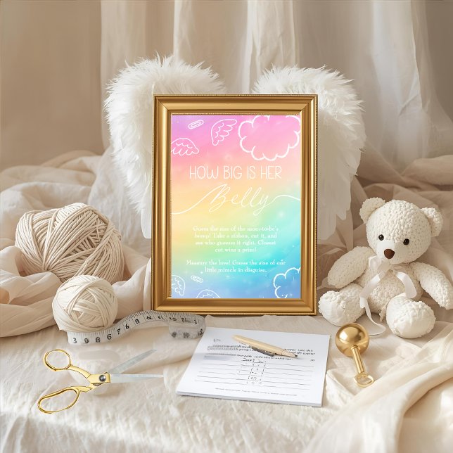 Little Piece of Heaven How Big Is Her BellyRainbow Invitation (Little Piece of Heaven How Big Is Her BellyRainbow)