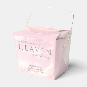 Little Piece of Heaven Pink Clouds Baby Shower Favour Box