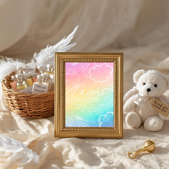 Little Piece of Heaven Rainbow Favors Table Sign   Invitation (
Little Piece of Heaven Rainbow Favors Table Sign)