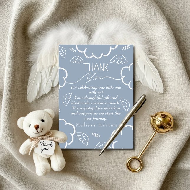 Little Piece of Heaven Thank You blue card (Little Piece of Heaven Thank You blue card)