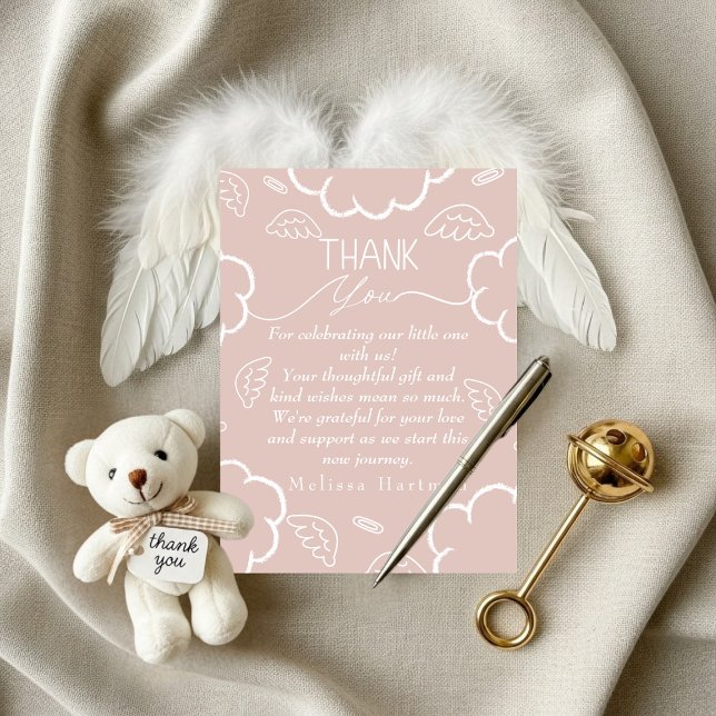 Little Piece of Heaven Thank You Pink card (Little Piece of Heaven Thank You Pink card)