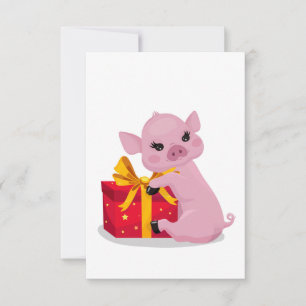 little pig and  gift