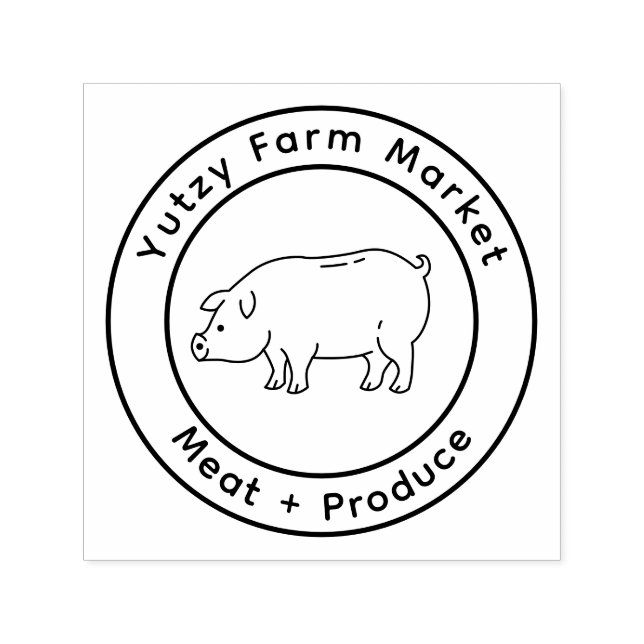 Little Pig Farm Market  Self-inking Stamp (Design)