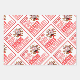 Little Piggy Birthday Party Wrapping Paper Sheet