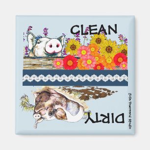 Little Piggy Dishwasher Magnet- Clean or Dirty Magnet