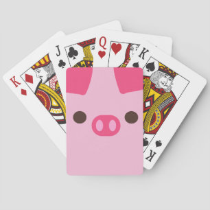 Little Piggy Playing Cards