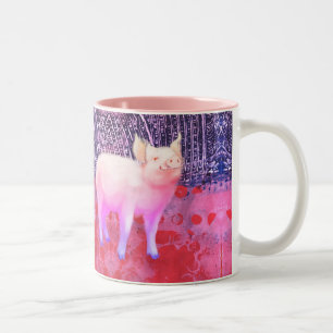 Little piglet Two-Tone coffee mug