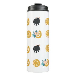 Little Pigs and Tangerines Thermal Tumbler