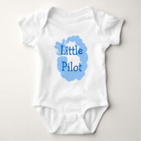 Little pilot baby creeper with flying airplain